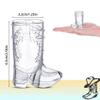 12 Pcs Western Cowboy Boot Shot Glasses, Mini Plastic Boot Shot Glass, Transparent Mini Cups, Reusable Plastic Boot Cups for Cowboy Cowgirl Western Theme Party Supplies (Brown) view 4