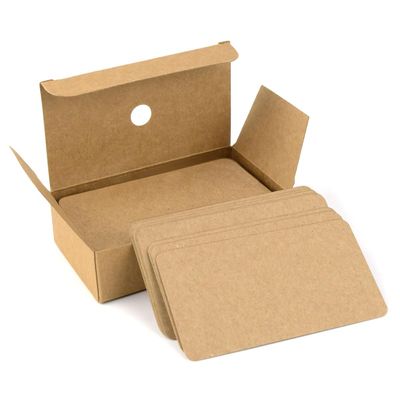 100 Pack Blank Message Cards Small Blank Paper Message Note for Craft DIY Business Card Gift Write Card Index Card Kraft Word Cards Gift Tags