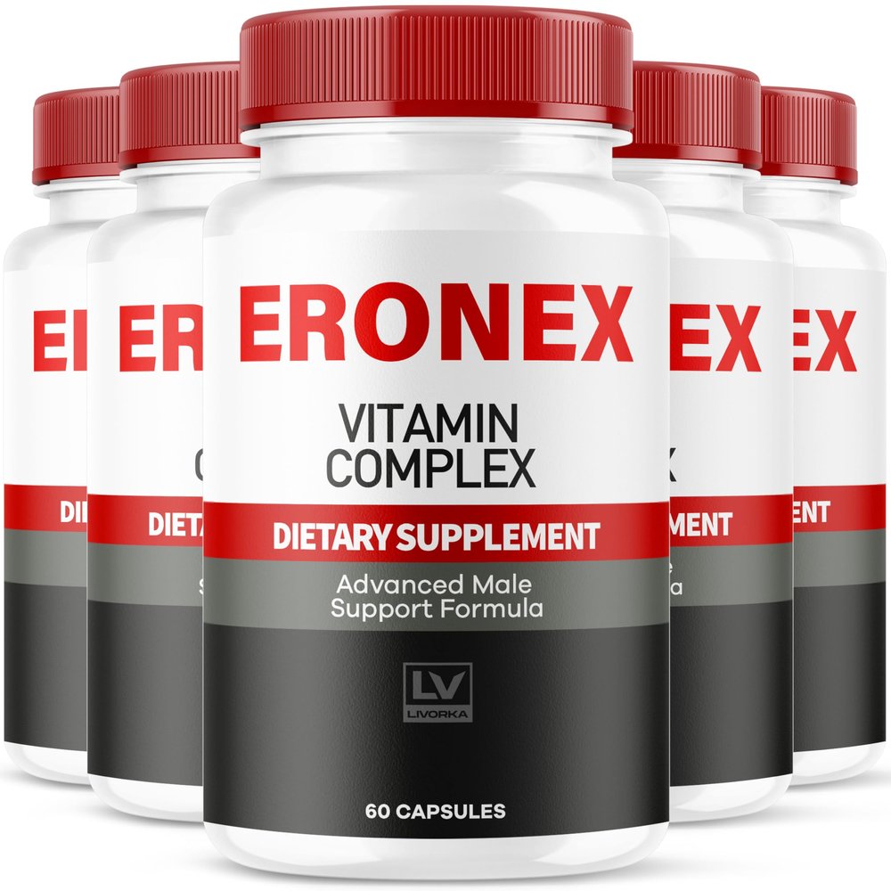 (5 Pack) Eronex Vitamin Complex Pills, Eronex Capsules, Official Advanced Formula Capsulas, Eronex All-Natural Support Pills, Eronex Pastillas Reviews, 300 Capsules for 5 Months