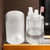 Baluue Portable Toothbrush Organizer Travel Toothbrush Container for Clean and Tidy Storage for Camping and Travel Stylish Design Gray view 3