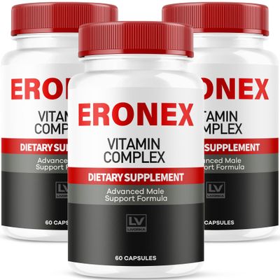 (3 Pack) Eronex Vitamin Complex Pills, Eronex Capsules, Official Advanced Formula Capsulas, Eronex All-Natural Support Pills, Eronex Pastillas Reviews, 180 Capsules for 3 Months