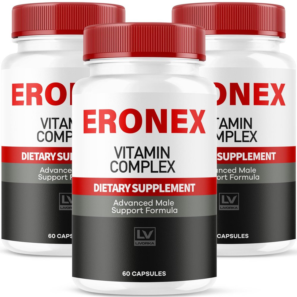 (3 Pack) Eronex Vitamin Complex Pills, Eronex Capsules, Official Advanced Formula Capsulas, Eronex All-Natural Support Pills, Eronex Pastillas Reviews, 180 Capsules for 3 Months