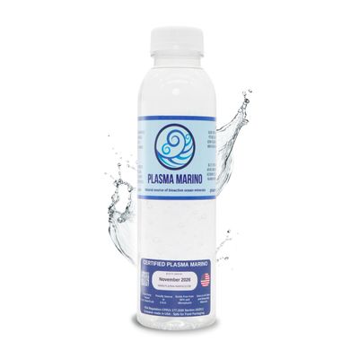 Plasma Marino Hypertonic Marine Liquid Mineral-Rich Alternative for Daily Hydration, Electrolyte Water Bottles, Natural Mineral Concentrate, 500 ml 16.91 oz