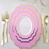 " OCCASIONS " 120 Plates Pack,(40 Guests) Premium Wedding Party Disposable Plastic Plates Set - 40 x 10.5'' + 40 x 8'' + 40 x 6.5" (Imperial Light Pink & Gold) view 4