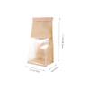 WATIIFUFU 50pcs Transparent Window Paper Bakery Bags for Bread and Toast Kraft Paper Bags with Stable Bottom for Take-out Orders and Packaging view 2
