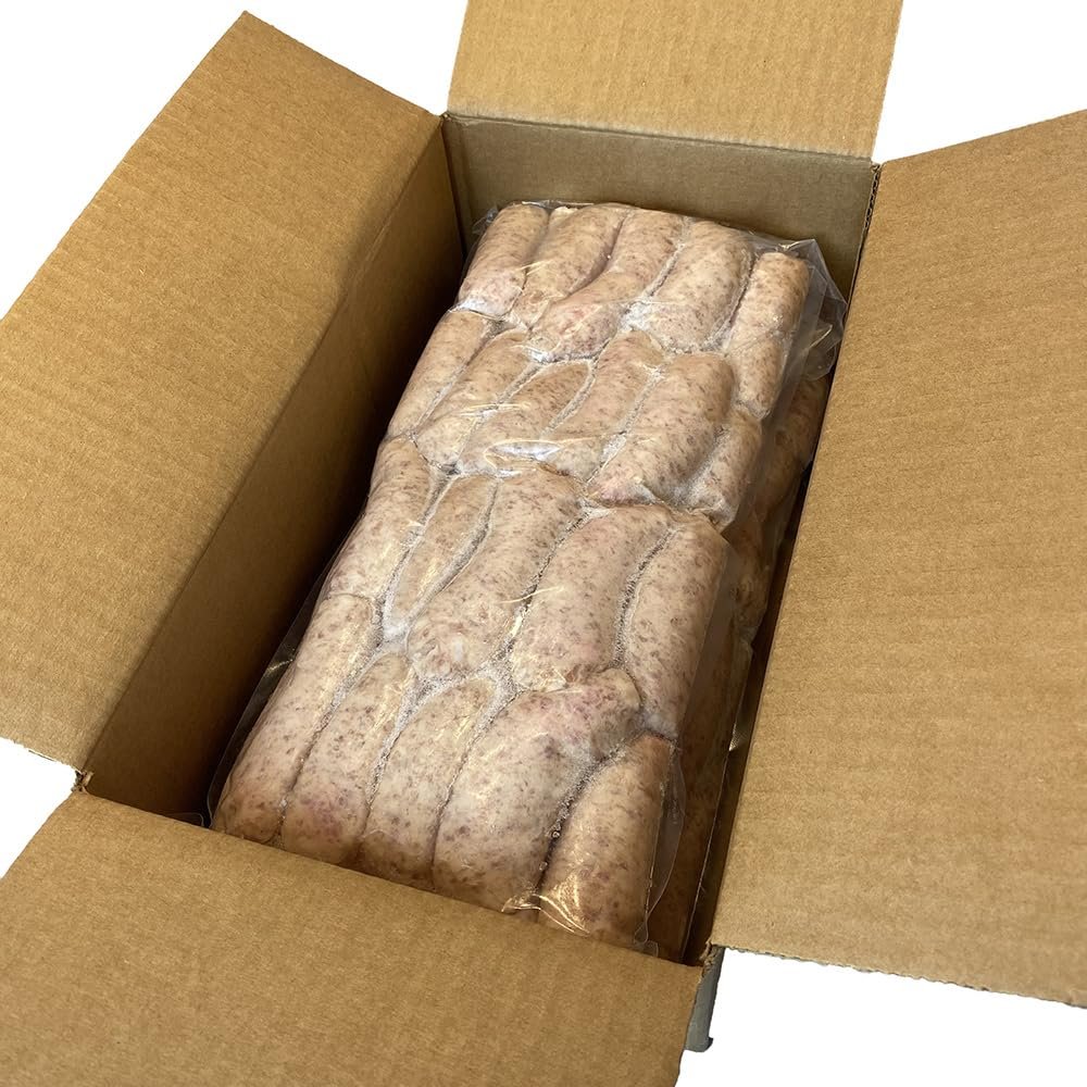 Mulay's British Bangers, Certified Paleo and Gluten-Free, 2 Count of 5 lb Case, 10 lb Case Total, No Sugar, Keto, Whole30 Compliant, 4 oz Links