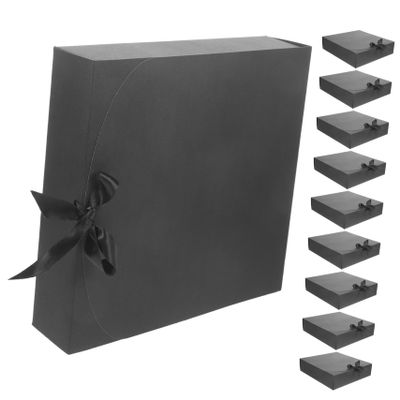 Cabilock 10pcs Thickened Kraft Paper Boxes Elegant Packing Case for Presents Party Favors Birthdays Christmas and Special Occasions