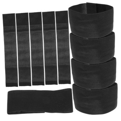 VILLFUL 10pcs Black Arm Elastic Band Funeral Armband Mourning Band for Memorial Service