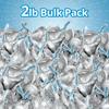 Bulk Milk Chocolate Candy 2 Pound Approx. 200 Pieces - Individually Wrapped Silver Foil Milk Chocolate Candy for Party Favors, Candy Buffets, Gifts & Treats view 3