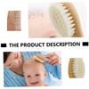 HONMEET Baby Shower Shampoo Brush Sink Baby Bath Brush Set Gentle Hair Brush for Boys and Girls Wooden Comb view 2