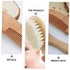 HONMEET Baby Shower Shampoo Brush Sink Baby Bath Brush Set Gentle Hair Brush for Boys and Girls Wooden Comb view 3