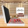 Akynjtbca Optical Trial Lens Set, 266pcs Trial lens set, Trial Frame Metal Rim Ophthalmic Lenses, Aluminium Case + Free Trial Frame view 2
