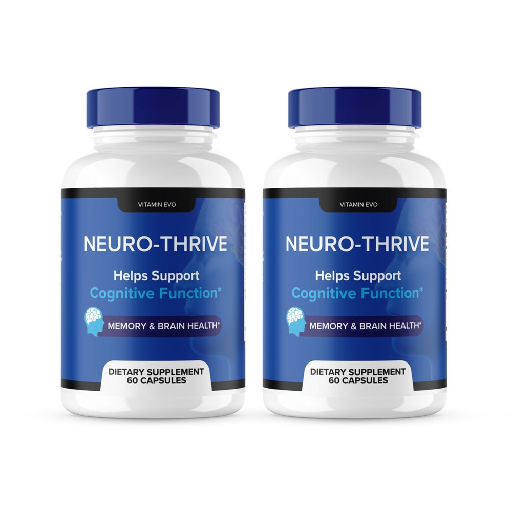 (2 Pack) Neuro Thrive Brain Supplement, Neuro Thrive for Memory, Neuro Thrive PQQ to Reduce Negative Effects of Brain Fog, Neuro Thrive Cognitive Function, NeuroThrive Reviews Neuro-Thrive (120 Cap)