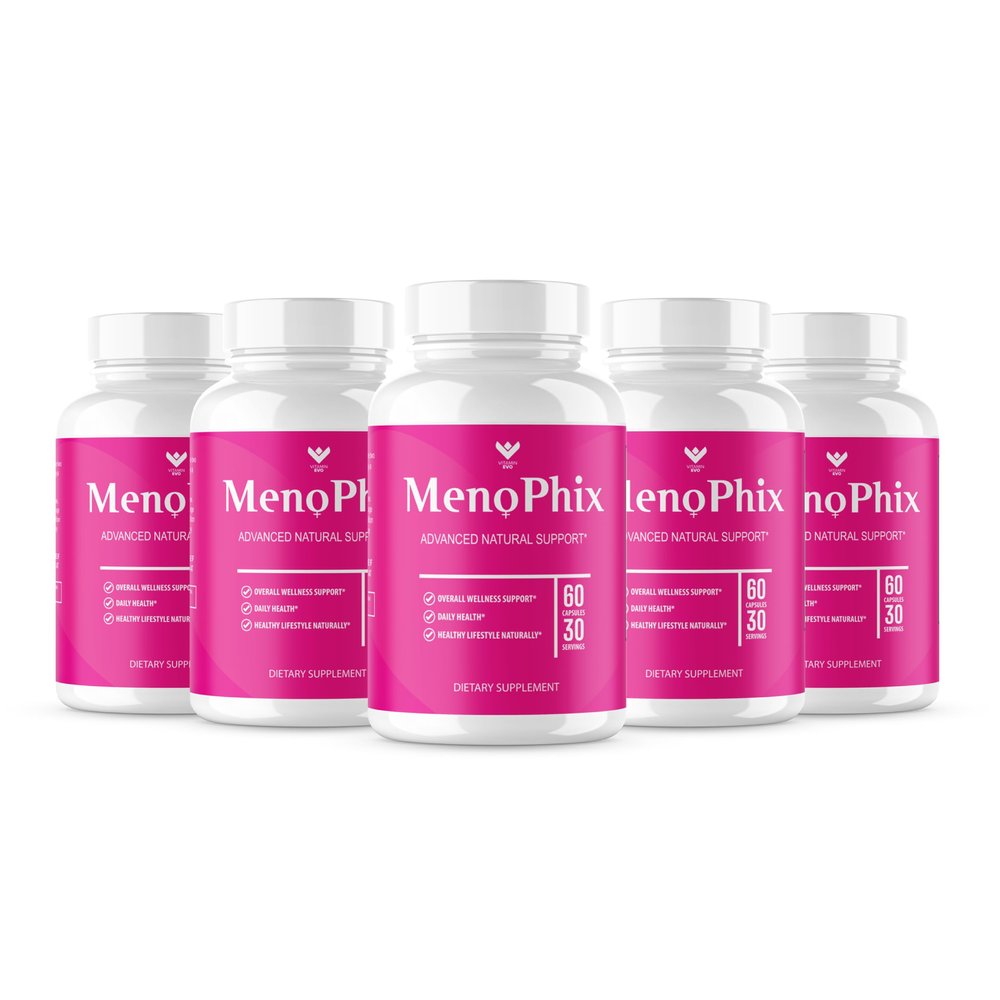 (5 PACK) MenoPhix Menopause Natural Support Capsules - Meno Phix Supplement, Meno Phix Menopause, MenoPhix Supplements for Women Natural Support, MenoPhix Reviews (300 Capsules) 5 Month Supply