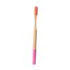 OHPHCALL 4pcs Biodegradable Bamboo Toothbrush Soft Bristles Ergonomic -Friendly for Adults Travel and Home Use Rosy view 4