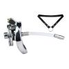 Flat Chastity Cage with Urethral Plug and Elastic Belt, Stainless Steel Chastity Device for Men -USHA22 (Arc Ring, 55mm Ring) view 1