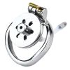 Flat Chastity Cage with Urethral Plug and Elastic Belt, Stainless Steel Chastity Device for Men -USHA22 (Arc Ring, 55mm Ring) view 2