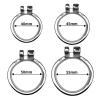 Flat Chastity Cage with Urethral Plug and Elastic Belt, Stainless Steel Chastity Device for Men -USHA22 (Arc Ring, 55mm Ring) view 4