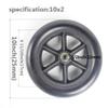 10 Inch Front Wheel of Wheelchair, 10x2 Front Wheel of Electric Wheelchair, PU Non-Inflatable Solid Tire, Front Wheel Assembly, Replaceable Wheelchair Accessories (2 Pack) view 4