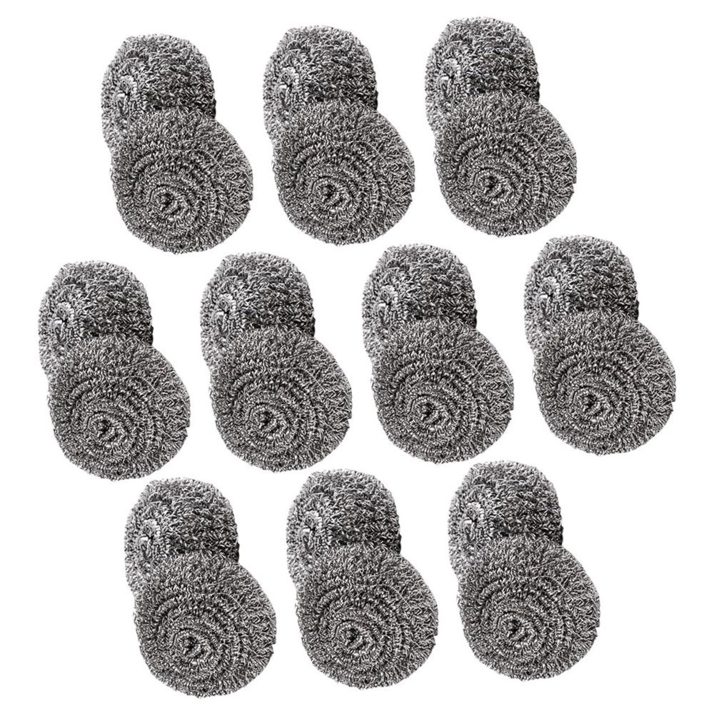 Outanaya 20pcs Dish Cleaning Brush Stainless Steel Scrubber Balls for Kitchen Cleaning Scrub Brush for Pot