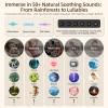 ANWOON Sound Machine & Night Light, Premium Metal Shell with 3inch Speaker Loud Stereo Sound, White Noise Machine &50+ Natural Sounds |Upgradeable System for Sleep, Focus, Relaxation Adults Kids Baby view 3