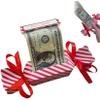 Christmas Surprise Money Pull Pouch Christmas Money Holders for Cash- Rectangle DIY Rectangle Christmas Money Pull Pouch Kit Christmas PouchFun Ways to Give Cash (Candy Cane) (Candy Cane) view 1
