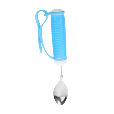 FRCOLOR Adaptive Spoon for Elderly Non- Handle Eating Utensil for Disabled Adults Self-Feeding Aid Comfortable Grip Reducing Hand Fatigue for Seniors and Patients