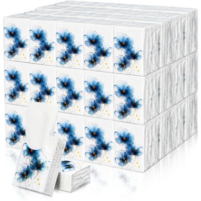 Therwen 100 Pack Pocket Tissues Travel Packs Bulk 1000 Sheet Mini Tissues Bulk 3 Ply Small Travel Size Paper Individual Pocket Size (Elegant)
