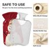 1 L Hot Water Bottle Snowman Hot Water Bottle with Cover Soft Velvet Hot Water Bag for Pain Relief Small Hot Water Bottle for Kids Adult view 3