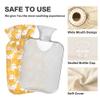 1 L Hot Water Bottle Yellow and White Bear Hot Water Bottle with Cover Soft Velvet Hot Water Bag for Pain Relief Small Hot Water Bottle for Kids Adult view 3