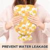 1 L Hot Water Bottle Yellow and White Bear Hot Water Bottle with Cover Soft Velvet Hot Water Bag for Pain Relief Small Hot Water Bottle for Kids Adult view 4