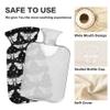 1 L Hot Water Bottle Butterfly and Stars Hot Water Bottle with Cover Soft Velvet Hot Water Bag for Pain Relief Small Hot Water Bottle for Kids Adult view 3