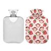 2 L Hot Water Bottle Monkey Strawberry Hot Water Bottle with Cover Soft Velvet Hot Water Bag for Pain Relief Hot Water Bottle for Winter Bed for Hands view 2