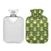 1 L Hot Water Bottle Frog Hot Water Bottle with Cover Soft Velvet Hot Water Bag for Pain Relief Small Hot Water Bottle for Kids Adult view 2