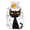 1 L Hot Water Bottle Cat with Orange Night Sky Moon Hot Water Bottle with Cover Soft Velvet Hot Water Bag for Pain Relief Small Hot Water Bottle for Kids Adult view 1