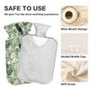 1 L Hot Water Bottle Skull and Bird Flowers Hot Water Bottle with Cover Soft Velvet Hot Water Bag for Pain Relief Small Hot Water Bottle for Kids Adult view 3