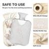 1 L Hot Water Bottle Rabbit and Roses Hot Water Bottle with Cover Soft Velvet Hot Water Bag for Pain Relief Small Hot Water Bottle for Kids Adult view 3