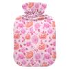 1 L Hot Water Bottle Halloween Pumpkin Rose Hot Water Bottle with Cover Soft Velvet Hot Water Bag for Pain Relief Small Hot Water Bottle for Kids Adult view 1