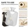 1 L Hot Water Bottle Cute Little Bear Flowers Hot Water Bottle with Cover Soft Velvet Hot Water Bag for Pain Relief Small Hot Water Bottle for Kids Adult view 3