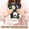 1 L Hot Water Bottle Cute Little Bear Flowers Hot Water Bottle with Cover Soft Velvet Hot Water Bag for Pain Relief Small Hot Water Bottle for Kids Adult view 4
