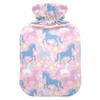 1 L Hot Water Bottle Unicorn Colour Hot Water Bottle with Cover Soft Velvet Hot Water Bag for Pain Relief Small Hot Water Bottle for Kids Adult view 1