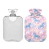 1 L Hot Water Bottle Unicorn Colour Hot Water Bottle with Cover Soft Velvet Hot Water Bag for Pain Relief Small Hot Water Bottle for Kids Adult view 2