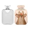 1 L Hot Water Bottle Capybara Orange Hot Water Bottle with Cover Soft Velvet Hot Water Bag for Pain Relief Small Hot Water Bottle for Kids Adult view 2