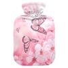 2 L Hot Water Bottle Butterfly and Cherry Blossoms Hot Water Bottle with Cover Soft Velvet Hot Water Bag for Pain Relief Hot Water Bottle for Winter Bed for Hands view 1