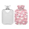 1 L Hot Water Bottle Halloween Ghosts Stars Hot Water Bottle with Cover Soft Velvet Hot Water Bag for Pain Relief Small Hot Water Bottle for Kids Adult view 2