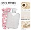 1 L Hot Water Bottle Halloween Ghosts Stars Hot Water Bottle with Cover Soft Velvet Hot Water Bag for Pain Relief Small Hot Water Bottle for Kids Adult view 3