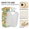 1 L Hot Water Bottle Butterfly Hot Water Bottle with Cover Soft Velvet Hot Water Bag for Pain Relief Small Hot Water Bottle for Kids Adult view 3