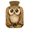 1 L Hot Water Bottle Owl Hot Water Bottle with Cover Soft Velvet Hot Water Bag for Pain Relief Small Hot Water Bottle for Kids Adult view 1