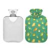 2 L Hot Water Bottle Cartoon Frogs Hot Water Bottle with Cover Soft Velvet Hot Water Bag for Pain Relief Hot Water Bottle for Winter Bed for Hands view 2