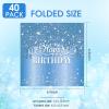 40PCS Happy Birthday Napkins Blue Happy Birthday Decorations Blue Themed Disposable Paper Napkins for Dinner Picnic Cocktail Birthday Party Supplies Decorations for Man Woman view 3